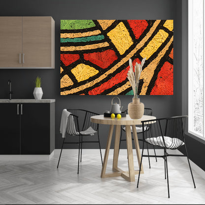 Abstract patroon met kleurrijke geometrische vormenposter