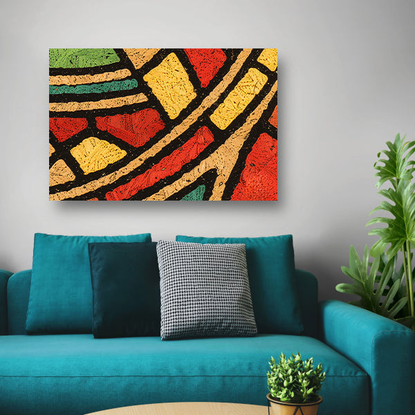 Abstract patroon met kleurrijke geometrische vormenposter