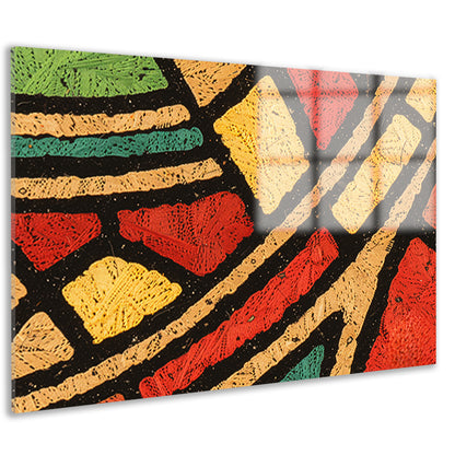 Abstract patroon met kleurrijke geometrische vormen acrylglas