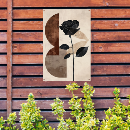 Sepia Roos met Art Deco Invloeden tuinposter