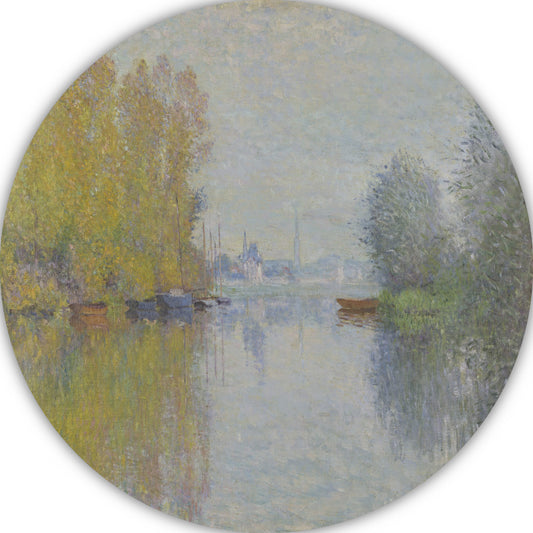 Herfst aan de Seine, Argenteuil - Claude Monet aluminium muurcirkel