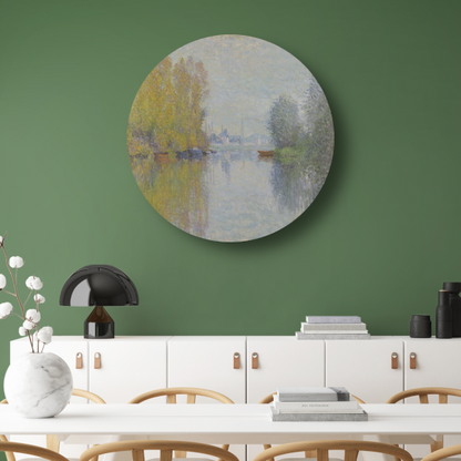 Herfst aan de Seine, Argenteuil - Claude Monet aluminium muurcirkel