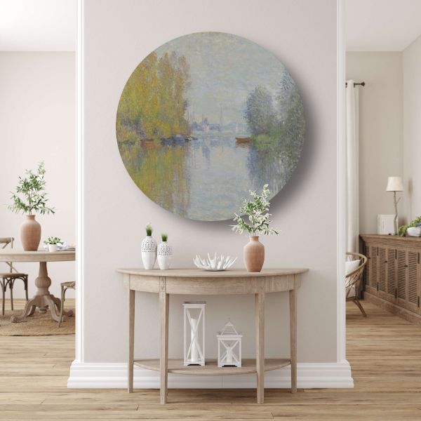 Herfst aan de Seine, Argenteuil - Claude Monet aluminium muurcirkel