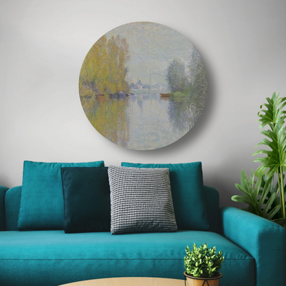 Herfst aan de Seine, Argenteuil - Claude Monet aluminium muurcirkel