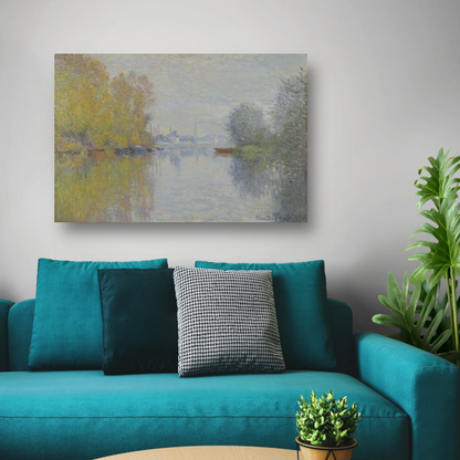 Herfst aan de Seine, Argenteuil - Claude Monet canvas met baklijst