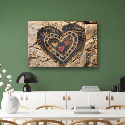 Minimalistisch Hart in Rots acrylglas