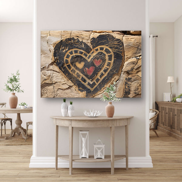 Minimalistisch Hart in Rots acrylglas