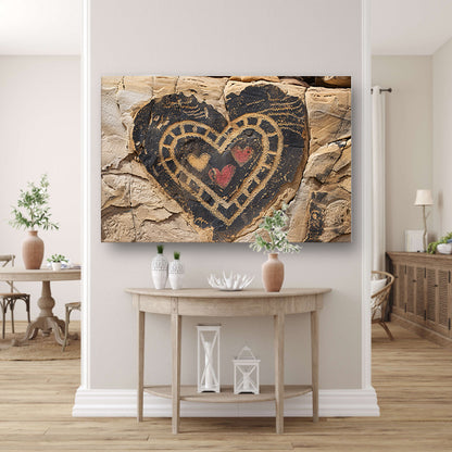 Minimalistisch Hart in Rots acrylglas