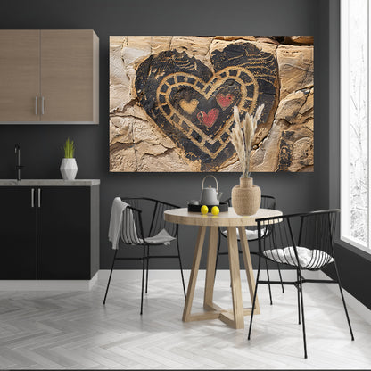 Minimalistisch Hart in Rots acrylglas