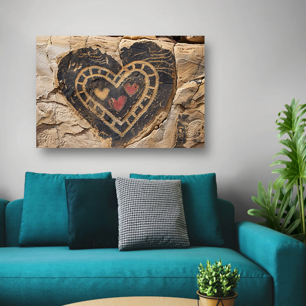 Minimalistisch Hart in Rots acrylglas