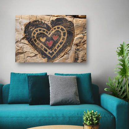 Minimalistisch Hart in Rots acrylglas