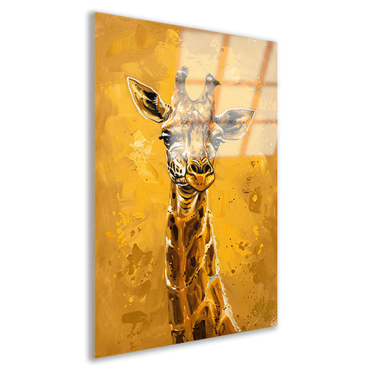 Minimalistisch Giraffe Schilderij voor Modern Interieur acrylglas
