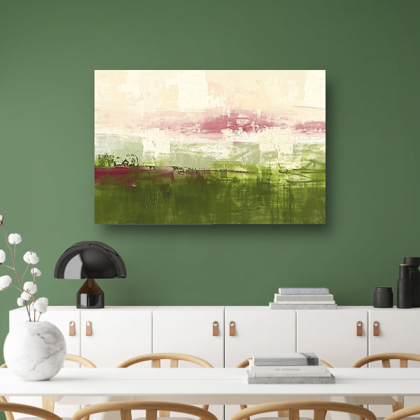 Abstract digitaal schilderij van landschap poster