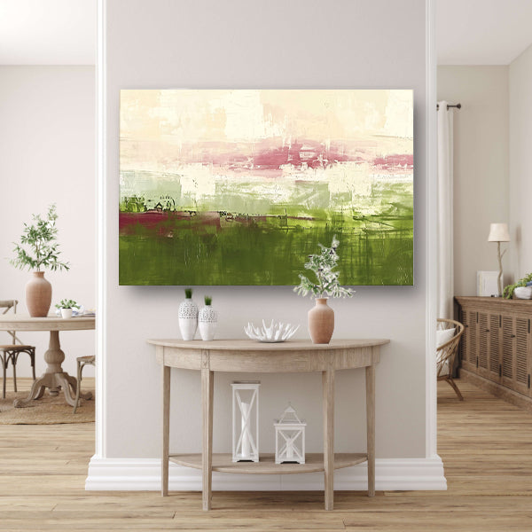 Abstract digitaal schilderij van landschap poster