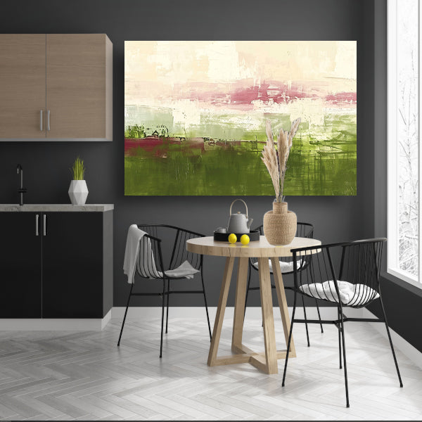 Abstract digitaal schilderij van landschap poster
