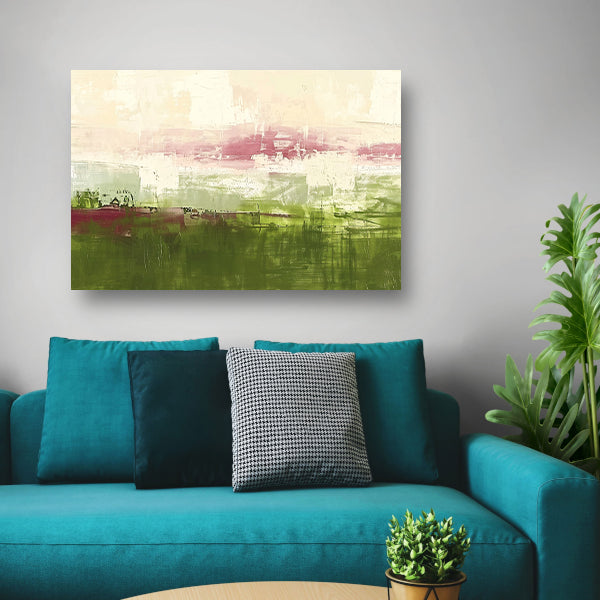 Abstract digitaal schilderij van landschap poster