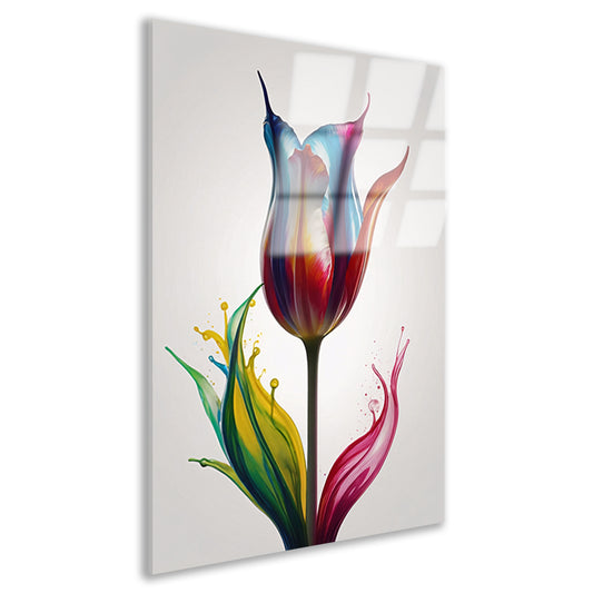 Moderne Kleurrijke Tulp in Vloeibare Stijl acrylglas
