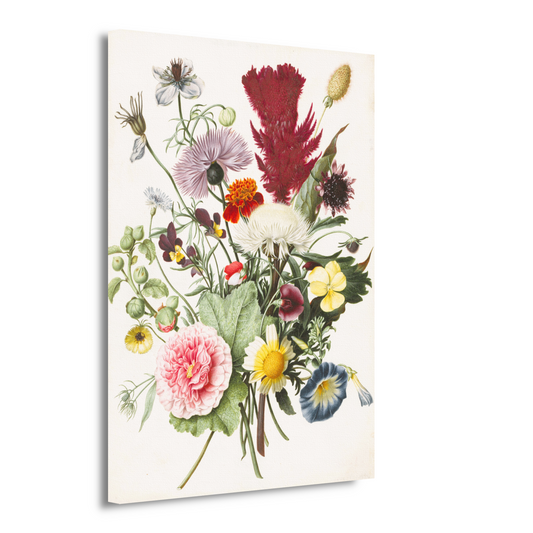 Boeket bloemen uit 1680 canvas