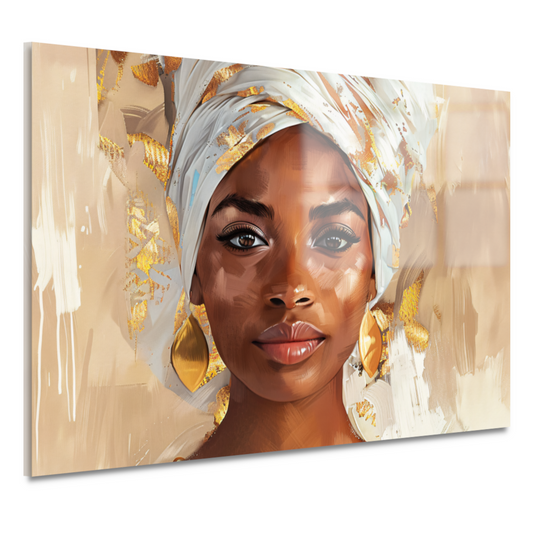 Vrouwelijke Schoonheid in Gouden Licht acrylglas