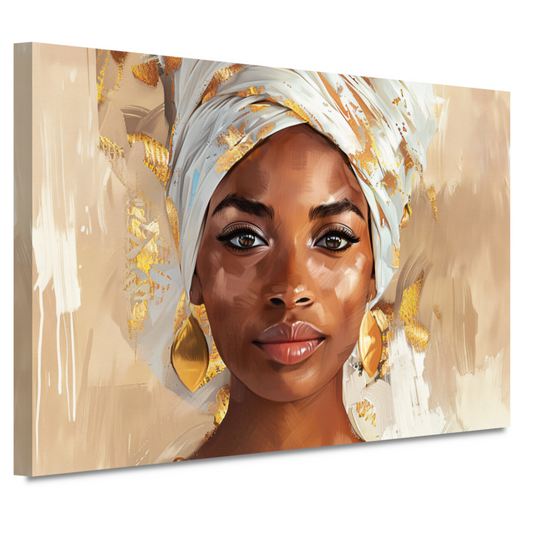Vrouwelijke Schoonheid in Gouden Licht canvas