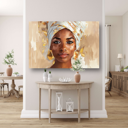 Vrouwelijke Schoonheid in Gouden Licht poster
