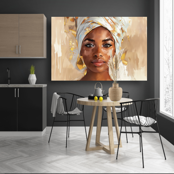 Vrouwelijke Schoonheid in Gouden Licht poster