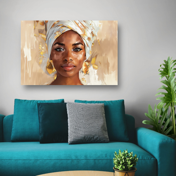 Vrouwelijke Schoonheid in Gouden Licht poster