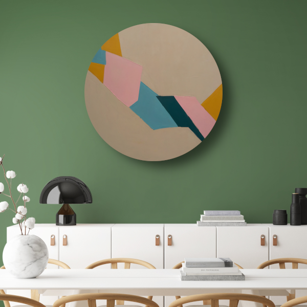 Samenspel van Vorm en Kleur in Minimalisme aluminium muurcirkel
