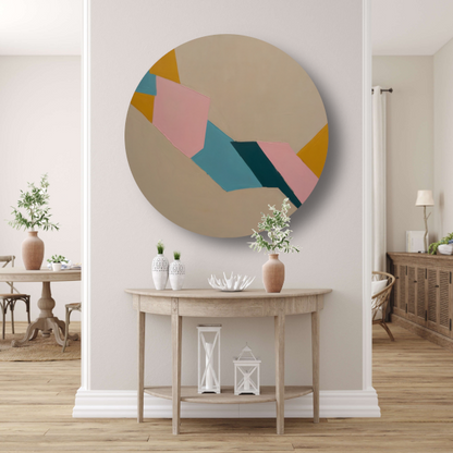 Samenspel van Vorm en Kleur in Minimalisme aluminium muurcirkel