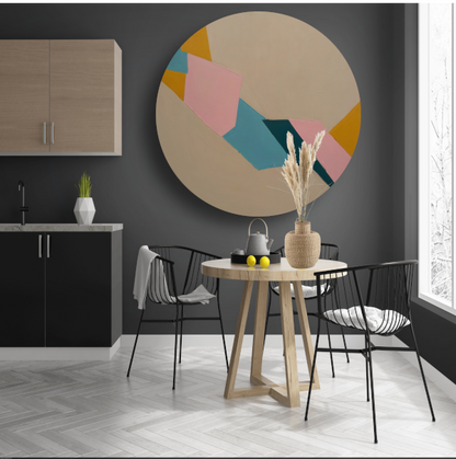 Samenspel van Vorm en Kleur in Minimalisme aluminium muurcirkel