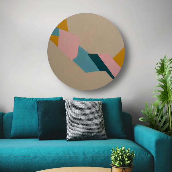 Samenspel van Vorm en Kleur in Minimalisme aluminium muurcirkel