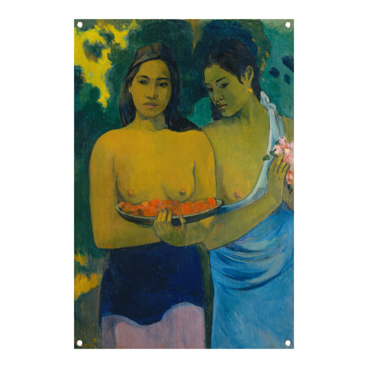 Twee Tahitiaanse vrouwen - Paul Gauguin tuinposter