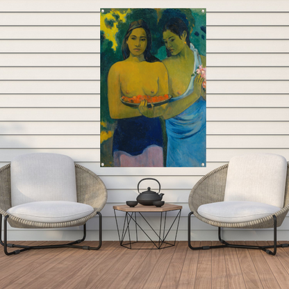 Twee Tahitiaanse vrouwen - Paul Gauguin tuinposter