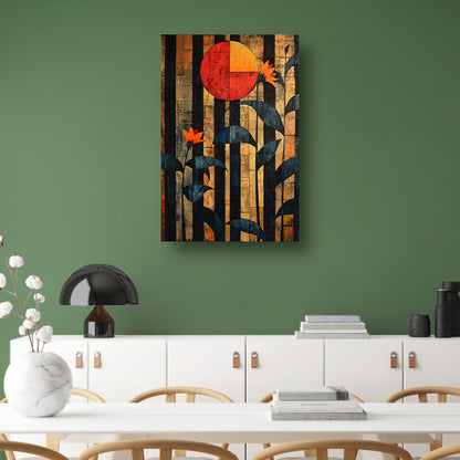 Abstract Bloemen in Geometrische Harmonie canvas
