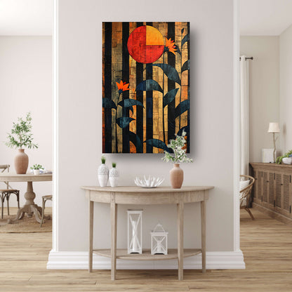 Abstract Bloemen in Geometrische Harmonie canvas