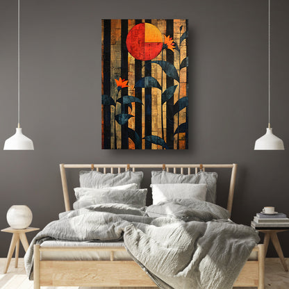 Abstract Bloemen in Geometrische Harmonie canvas