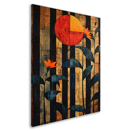 Abstract Bloemen in Geometrische Harmonie canvas