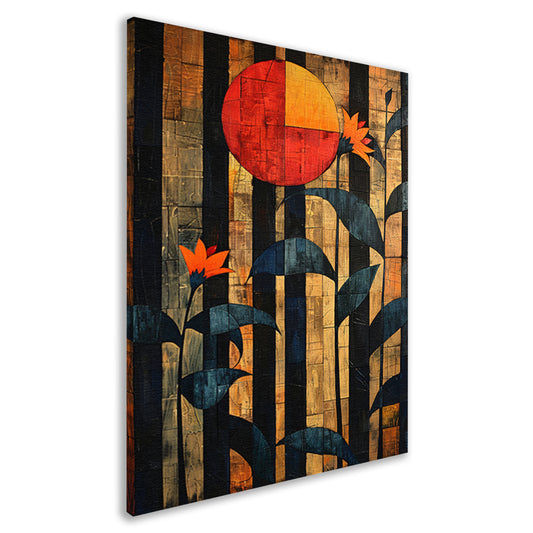 Abstract Bloemen in Geometrische Harmonie canvas