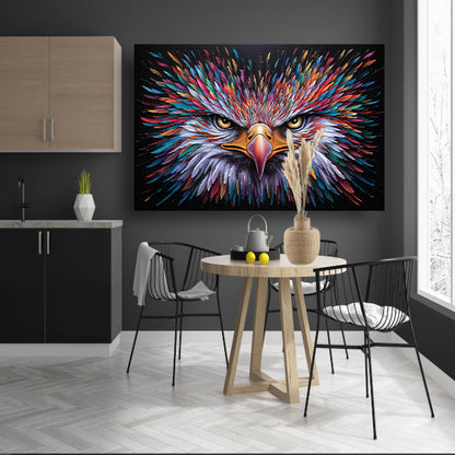 Kleurrijke psychedelische adelaar print voor inrichtingposter