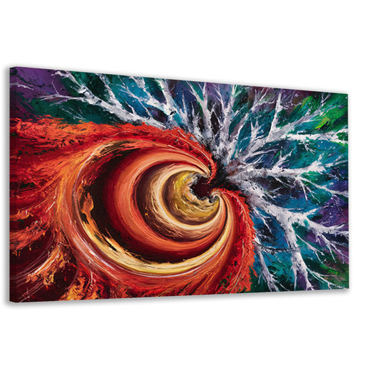 Abstracte kleurrijke spiraal met dynamiek canvas