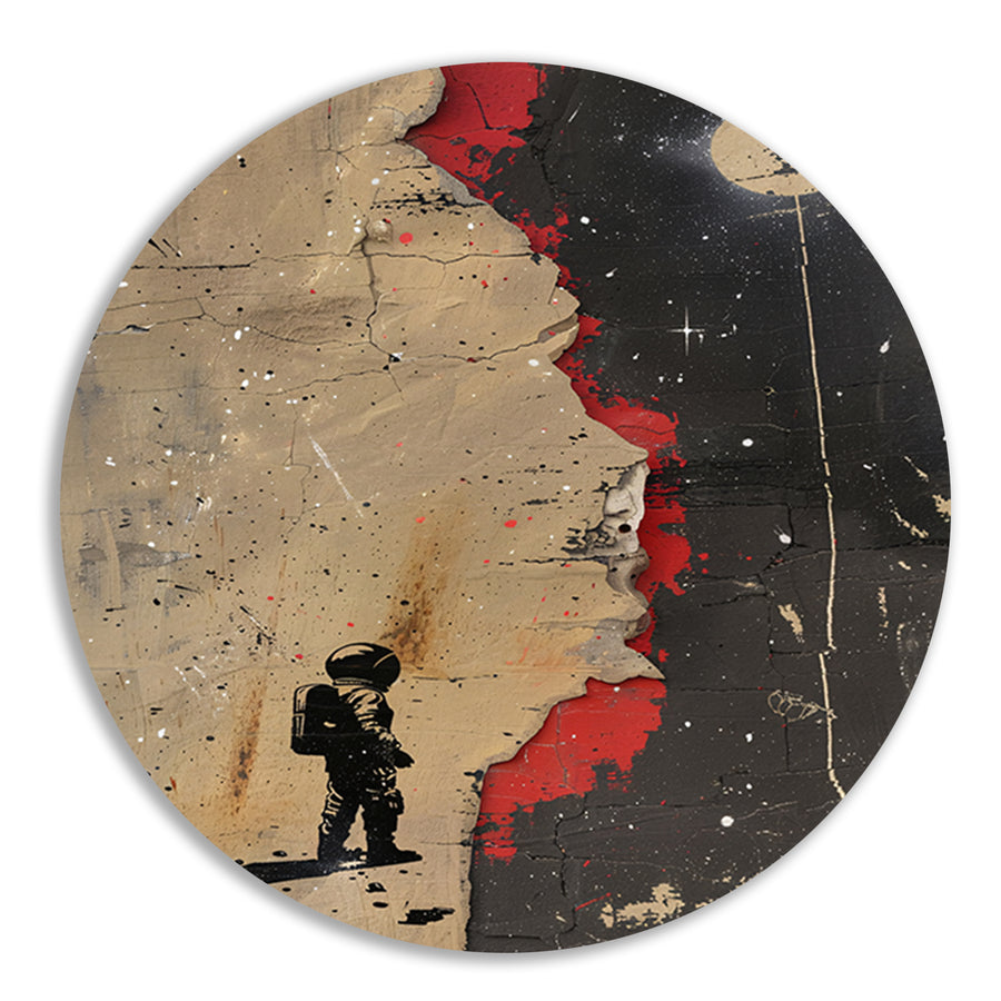 Astronaut Verkent Abstract Ruimtewereld forex muurcirkel