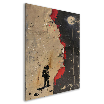 Astronaut Verkent Abstract Ruimtewereld canvas