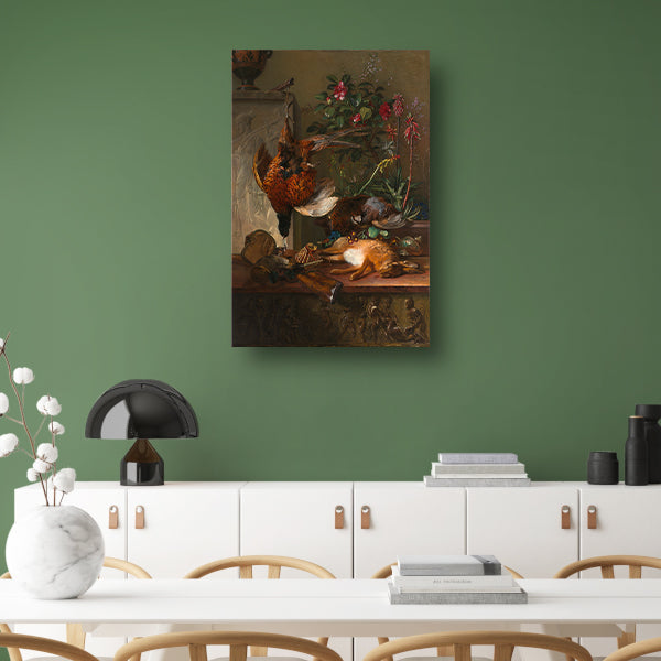 Stilleven met jachtbuit en Griekse stèle - Georgius Jacobus Johannes van Os Acrylglas