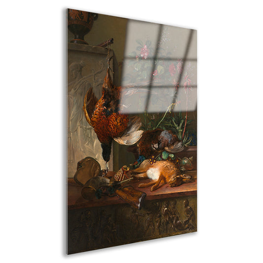 Stilleven met jachtbuit en Griekse stèle - Georgius Jacobus Johannes van Os Acrylglas