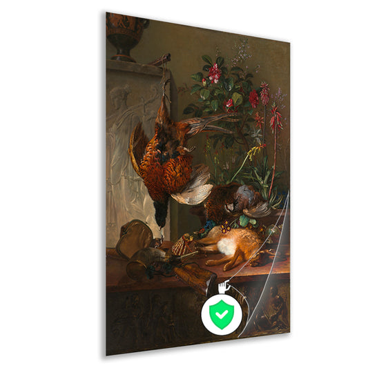 Stilleven met jachtbuit en Griekse stèle - Georgius Jacobus Johannes van Os poster