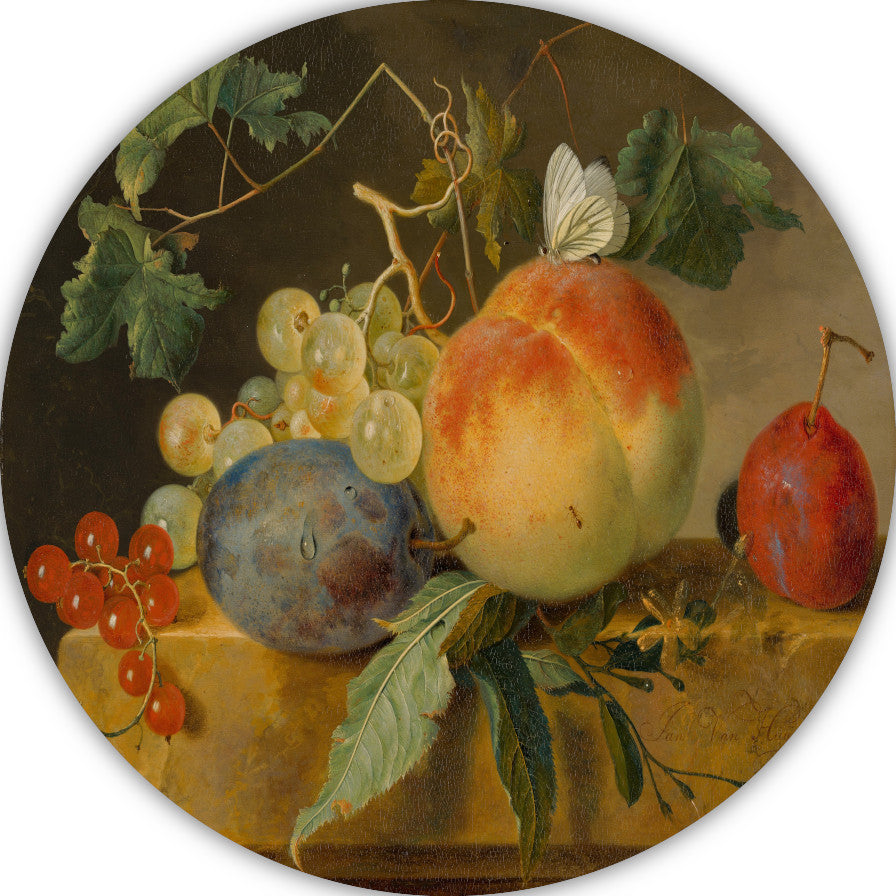 Fruitstilleven - Jan van Huysum forex muurcirkel