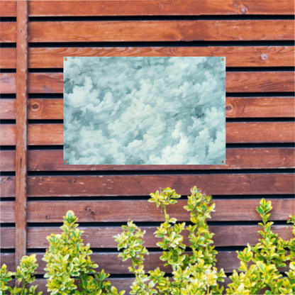 Schilderij van wolken in abstracte stijl tuinposter