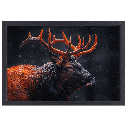 Sneeuwhoorn in Winterlandschap canvas met baklijst