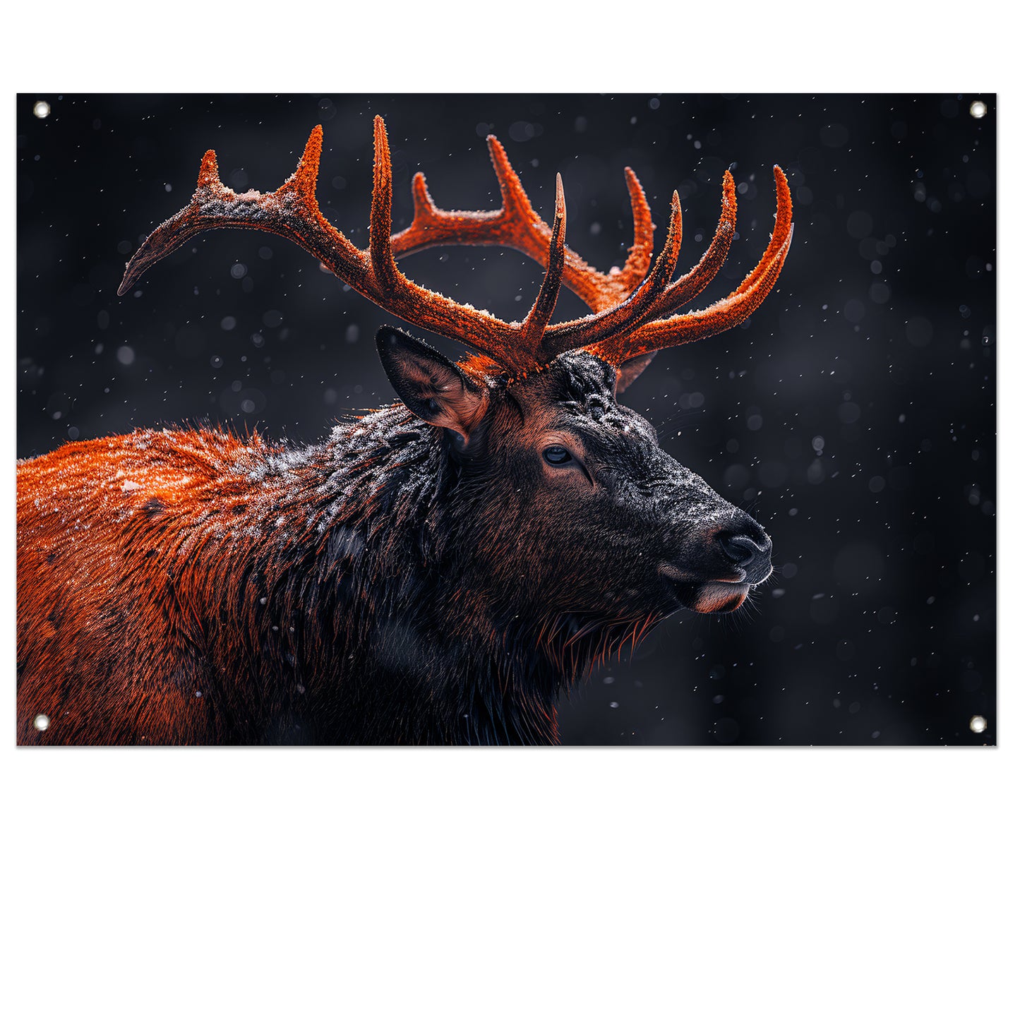 Sneeuwhoorn in Winterlandschap tuinposter