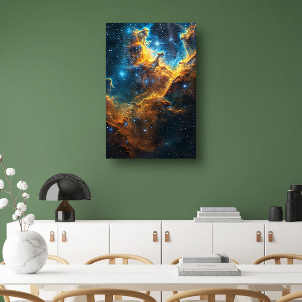 Kosmische Nevel Explosie in Levendige Kleuren canvas